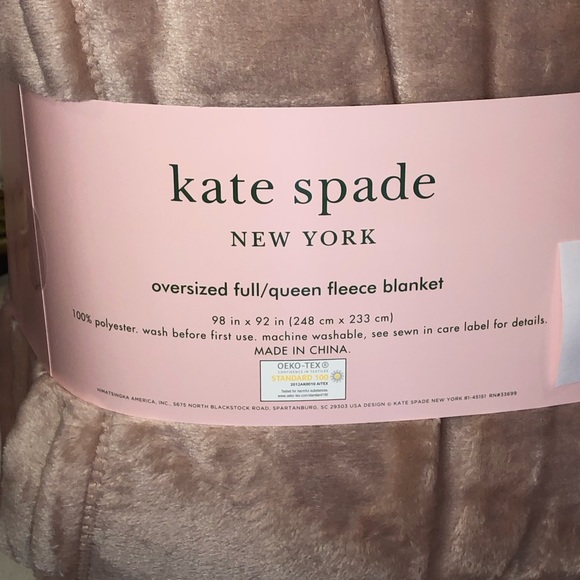 kate spade Bedding Nwt Kate Spade Oversized Queen Blanket Blush Pink Poshmark